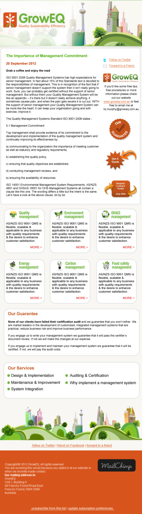 GrowEQ Newsletter HTML email template design